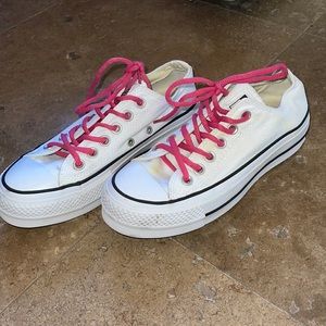 White Converse All Star Platform